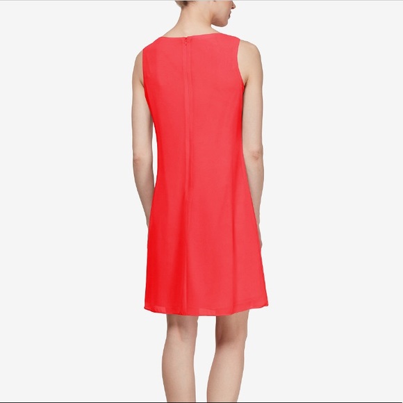 NWT: Cerise Embellished Capelet Dress - Picture 5 of 6